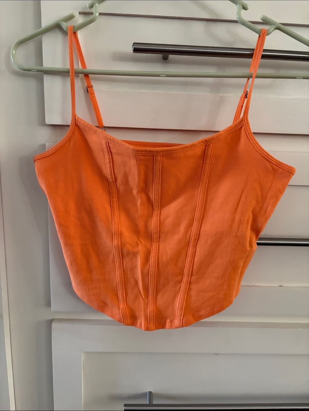 Hollister Orange Spaghetti-Strap Corset Cami